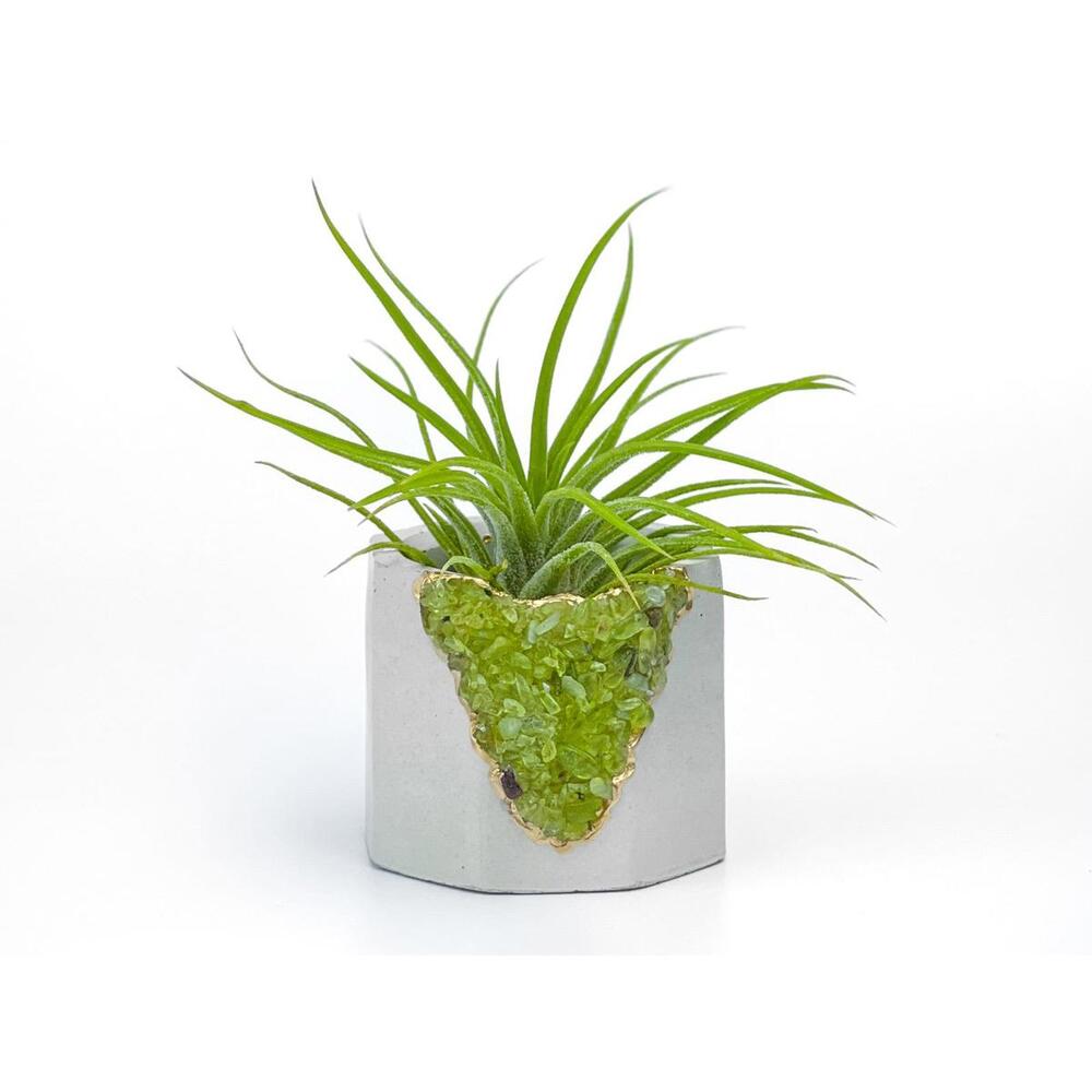 Crystal Airplant Holder Green Peridot Succulent Pot Planter